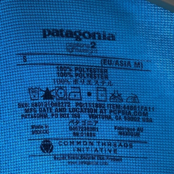 Patagonia 1/2 Zip Capilene 2 Lightweight Base Layer Pullover In Teal, Size Small - Picture 3 of 8